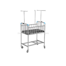 Stainless Steel New Born Baby Bed With Or Without Pad